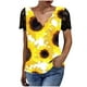thumbnail image 2 of Pntutb - Camiseta de manga corta con cuello en V para mujer, informal, a la moda Pntutb Pntutb-2445, 2 of 4