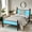 Black, variant on Chuangshuo Guard Full Size Bed Frame with LED Storage Headboard, Metal Platform Bed, Noise-Free, White