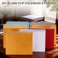 thumbnail image 4 of Uxcell 2 Pack Blank Desk Calendar Base, Flip Calendar Standing 8.3 x 6.7" Pearl Paper Small Desk Calendar for DIY Home Office Desktop Accessory Decor Monthly Planner, Sky Blue, 4 of 6