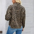 thumbnail image 6 of Denim Jacket For Women Leopard Print Retro Shape Jacket Fall Outfits Fashion Clothes Tops Coats Jacket Brown Denim Jackets For Women S, 6 of 7