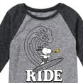 thumbnail image 3 of Peanuts - Wave Ride - Toddler And Youth Raglan Graphic T-Shirt, 3 of 6