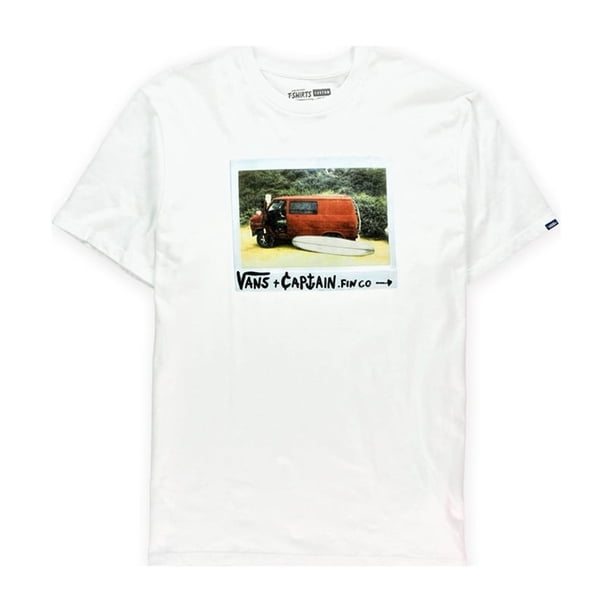 Vans - Camiseta gráfica para hombre Van Oncfre, color blanco, talla mediana