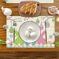 thumbnail image 4 of Nmdmisc Easter Flax Placemats Happy Easter Place Mats 12 x 18 Inch Bow Bunny Easter Eggs Decorative Table Mats for Home Kitchen Holiday Table Top Decor, 4 of 6