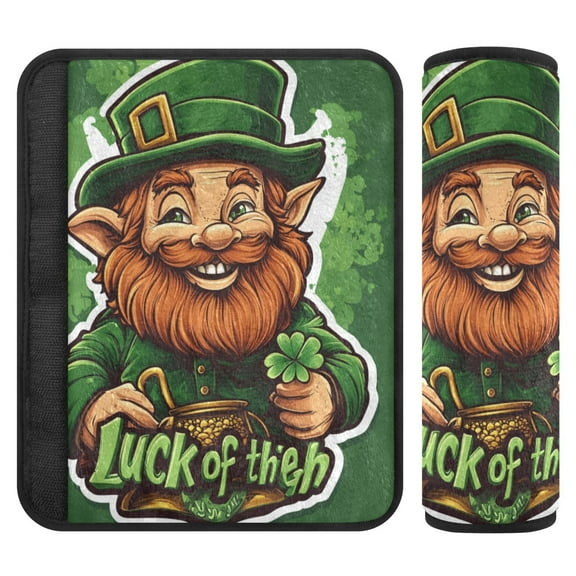 Qxltty Stpatricks Day Old Leprechaun Car Seat Strap Pads are Soft and Snug Fitting for All Cars Backpacks Pushchair