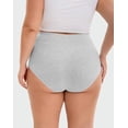 thumbnail image 4 of INNERSY Women's Plus Size XL-5XL Cotton Underwear High Waisted Briefs Panties 4-Pack(4XL,‌Frosted Turquoise), 4 of 8