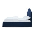thumbnail image 4 of Jane Platform Full Bed Storage Arched Headboard Upholstered Navy Blue, 4 of 5