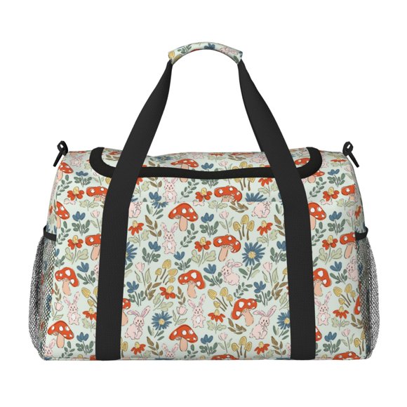 Balery Garden Of Little Bunnies Bolsa de Gimnasio para Mujeres, Bolsa de Viaje con Bolsillo Húmedo, Bolsa de Fin de Semana para Mujeres, Bolsa de Viaje Resistente al Agua