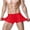 Red, variant on Yaoyar Mens Boxer Brief Soft Ice Silk Breathable Nylon Mesh Underwear Panties Male Underpants Shorts Black 5XL