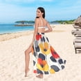 thumbnail image 6 of FORMRS Womens Long Sarong Beach Wrap Semi-Sheer Bikini Skirt Bathing Swimsuit Cover Up, Floral Pattern, 6 of 7