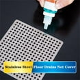 thumbnail image 7 of Stopper Kitchen Bathroom Shower Drain Cover Colander Bathroom Accessories 304 stainless Floor drain pad Sink Strainer Square Drain Cover Hair Filter 8.6CM, 7 of 7