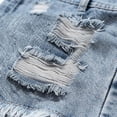 thumbnail image 6 of WQNVRNR Girls Jean Shorts- Distressed Ripped High Waist Vintage Casual Denim Shorts with Pockets Light Blue Size 8, 6 of 9