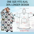 thumbnail image 4 of Oversized Wearable Blanket Hoodie,French Bulldog with Glasses White Sherpa Blanket Hoodie with Super Pockets,Super Warm Fuzzy Pullover for Women & Men, 4 of 6