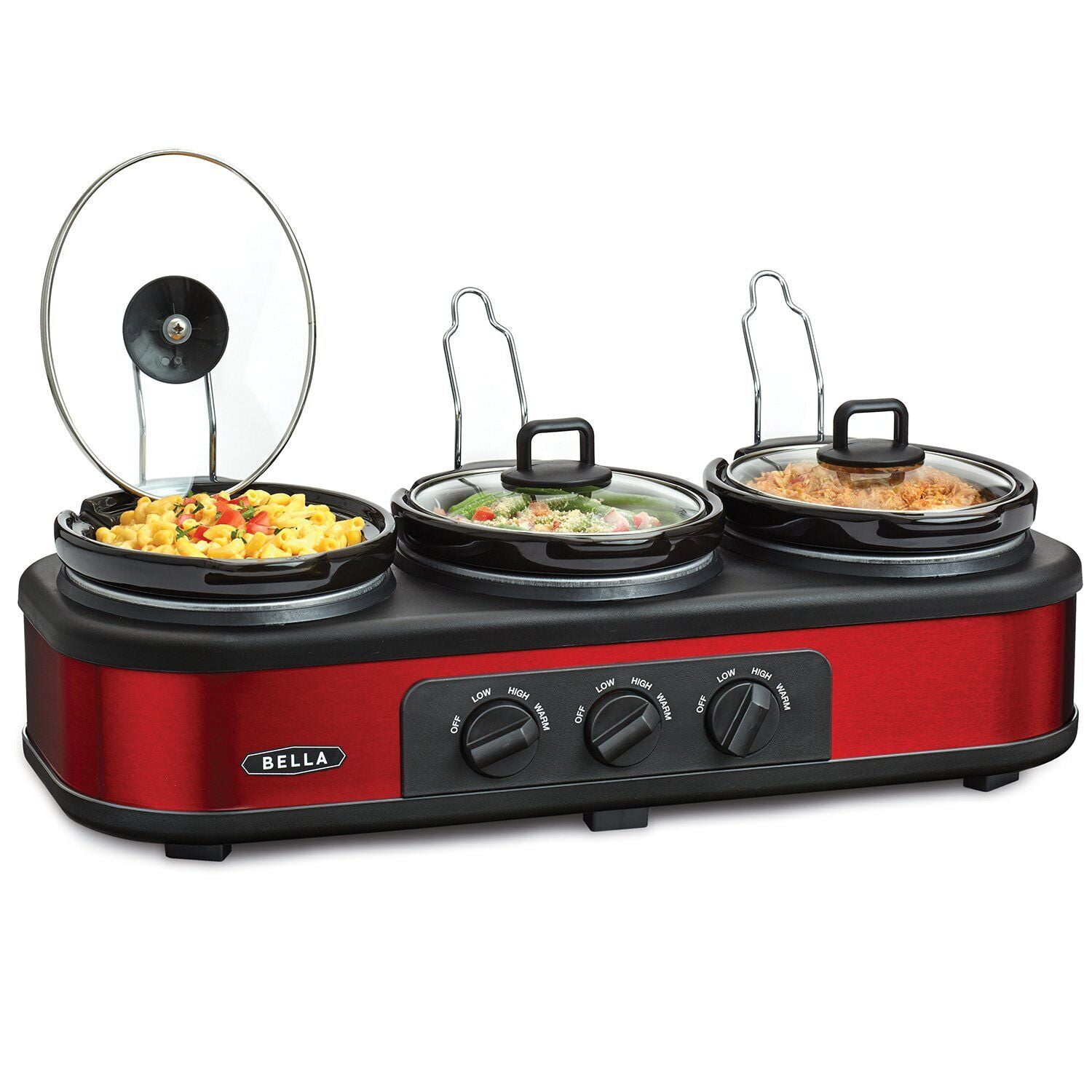 BELLA Triple Slow Cooker and Buffet Server, 3 x1.5 QT Manual Stainless –  STL PRO, Inc.