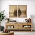 thumbnail image 2 of Framed Canvas Print Vintage Landscape Wall Art Set of 2 Modern Farmhouse Decorative for Living Room Bedroom - 24"x36"x2 NATURAL, 2 of 8