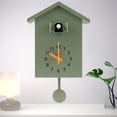 thumbnail image 2 of YOPTOP Cuckoo Wall Clock Cuckoo Sound Clock with Pendulum Delicate Cuckoo Clock for Home Green, 2 of 11