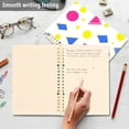 thumbnail image 4 of FORMRS 1-Subject Spiral Notebook 8" x 5" College Ruled 60 Refillable Sheet A5 Hard Cover, 2 Pack, Yellow Retro Round, 4 of 7