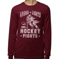 thumbnail image 2 of Arena Lights and Hockey Fights Long Sleeve Shirt Unisex Medium Maroon, 2 of 5