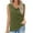 Army Green, variant on ShomPort Women's Fashion Tank Tops Summer Cowl Neck Sleeveless T-Shirt Elastic Pleated Split Camisole