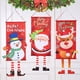 thumbnail image 4 of Decoración de bandera de Navidad Diy Santa/ciervo/muñeco de nieve bandera colgante lindos carteles de Navidad fiesta de Navidad, 4 of 5