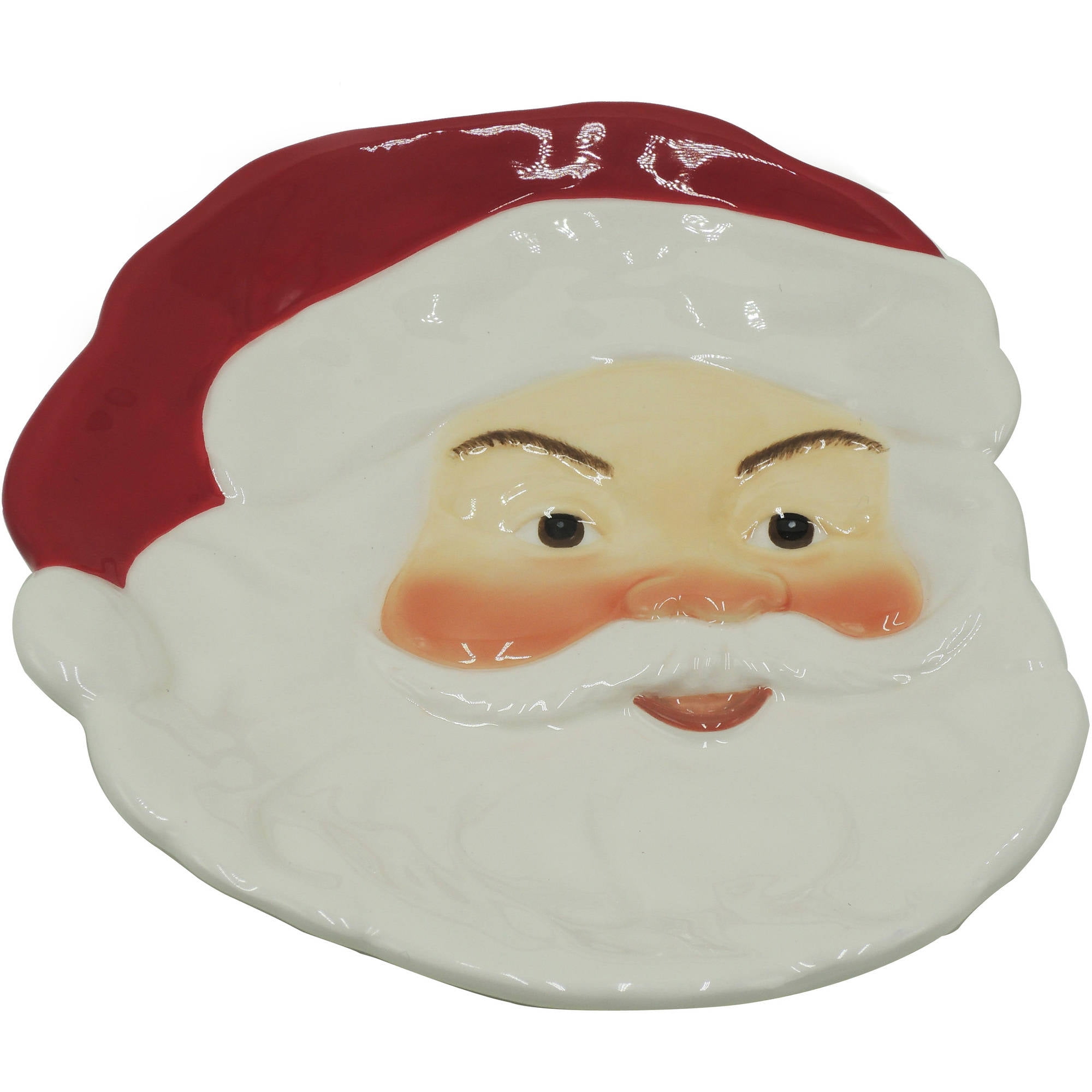 Holiday Time Figural Santa Salad Plate, Set of 4