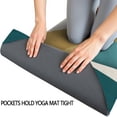 thumbnail image 3 of Gold Teal Blue Marble Hot Yoga Mat Towel Non Slip for Hot Yoga - Quick-Drying Yoga Mat Cover with 4 Corner Pockets with Travel Bag - Hot Yoga Towel Non Slip 74"x26", 3 of 6
