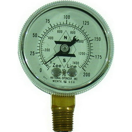 - Zee Line 1560 Air gauge for p/n 1555 air regulator 1/4