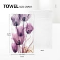 thumbnail image 4 of Nawy Purple Black Tulips Kitchens Bathrooms Showers Hand Towel 2-Pack 27.5*16in, 4 of 6