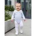thumbnail image 4 of RUINIXCW Nebworn Baby Girl Boy Spring Fall Winter Clothes Infant Baby Striped Bubble Romper Long Sleeve Peter Pan Doll Collar Bodysuit Bodysuit Playsuit, 4 of 9