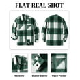thumbnail image 5 of COOFANDY Men's Flannel Plaid Shirt Casual Fleece Shacket Long Sleeve Button Down 3-Season Shirts, 5 of 6