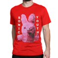 thumbnail image 3 of Camiseta informal de conejito rosa para hombres y mujeres, camisetas de algodón con cuello redondo, camiseta de manga corta con banda de rock punk de Sonic Youth, idea de regalo, 3 of 5