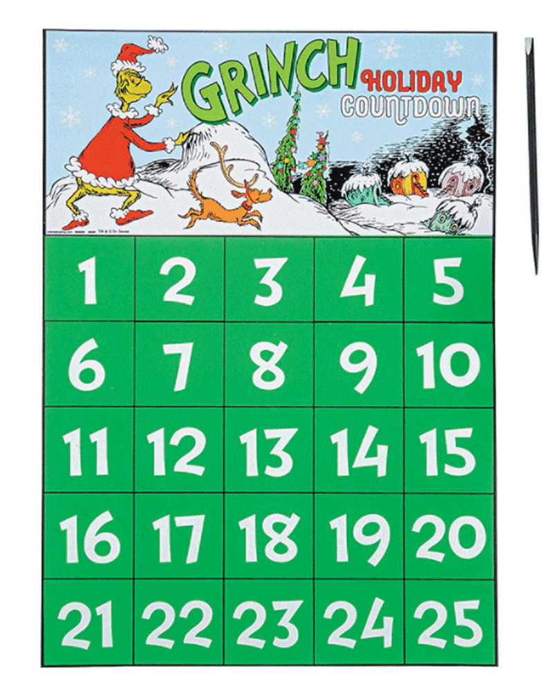 Merry Grinchmas Christmas Countdown LED Sign
