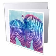 3dRose Zebra Love, Greeting Cards, 6 x 6 inches, set of 12