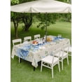 thumbnail image 4 of Outdoor Tablecloth with Umbrella Hole for Patio/Picnic/Party/Camping, Hydrangea Eucalyptus Waterproof Table Cloth Rectangle Table Cover Washable, Summer Botanical Vintage Beige (60"x 102"), 4 of 9