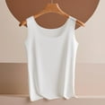 thumbnail image 2 of Yinreli Tank Top Nylon Spandex Women's Ice Silk Tank Top Sleeveless Scoop Neck Camisole Solid Color Nylon Spandex Blouse for Casual Wear Workouts Breathable, 2 of 8