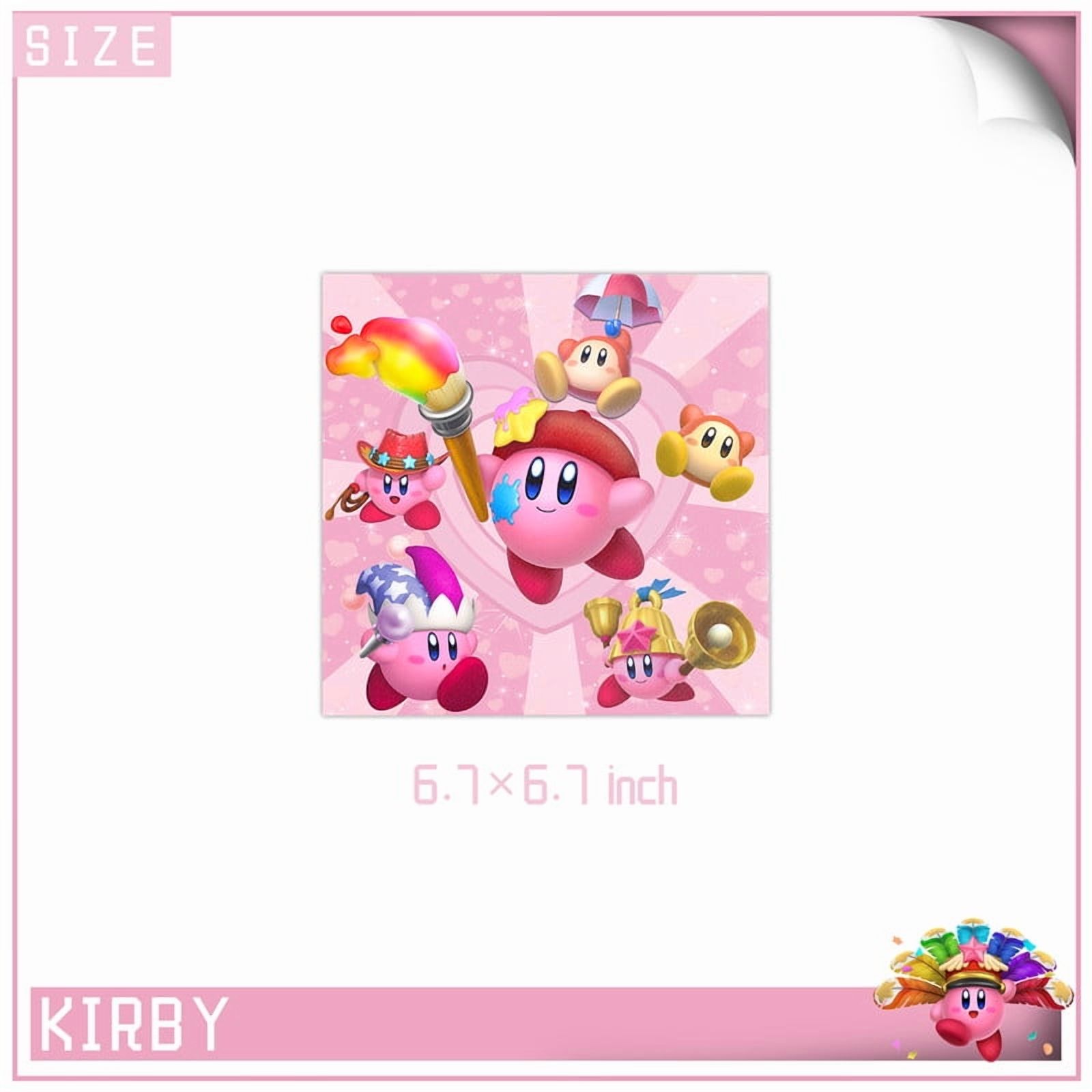 Kirby Star Allies Party Tableware Set Plates Cup Kit Birthday Supplies Decorations Disposable Dinnerware
