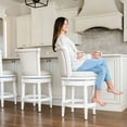 thumbnail image 3 of Open Box Maven Lane Pullman Swivel Stool, Alabaster White, Bar Height (4 Pack), 3 of 6