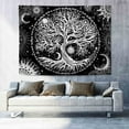 thumbnail image 4 of Arawat Tree of Life Tapestry Wall Cloth Tree of Life Tapestry Black and White Moon Sun Wall Decor Psychedelic Rug Trippy Gothic Tapestries Tapestry Wall Cloth Wall Hanging Wall Decor (1, 4 of 4