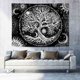 thumbnail image 4 of Arawat Tapiz de árbol de la vida Tapiz de pared Tapiz de árbol de la vida Blanco y negro Luna Sol Decoración de pared Alfombra psicodélica Trippy Tapices góticos Tapiz de pared Tapiz para colgar en l TUNC Sencillez, 4 of 4