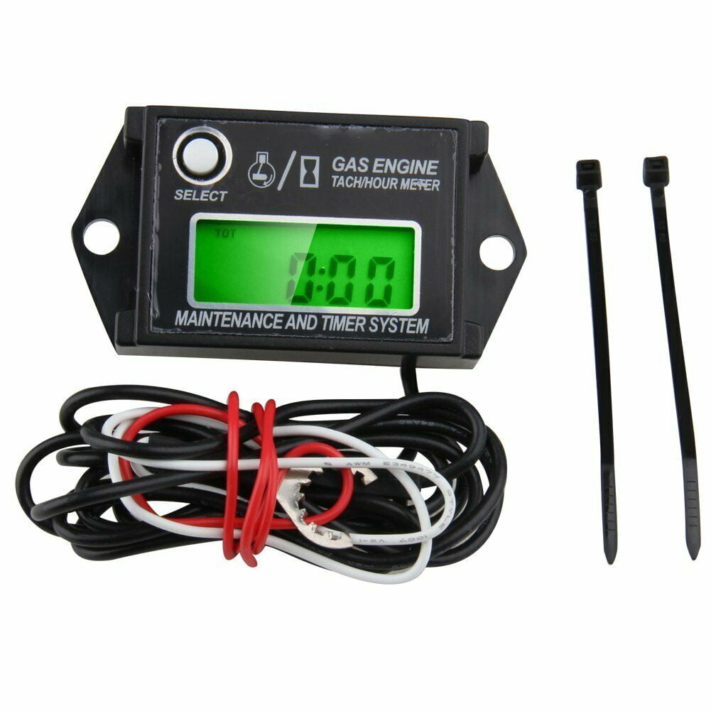 Waterproof Hour Meter Tachometer 2 & 4 Stroke Small Engine Spark For Boat ATV TO 