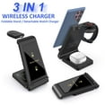thumbnail image 2 of FDGAO 3 in 1 Wireless Charger, 15W Wireless Charging Stand Station Foldable Fast for Samsung Galaxy /Note, Galaxy Watch5/4/3,Active 2/1, Galaxy Buds (Black- for Samsung), 2 of 9