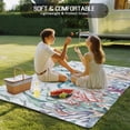 thumbnail image 4 of Turquoise Carbs Coastal Outdoor Rug for Patio/Deck/Porch, Non-Slip Large Area Rug 3 x 5 Ft, Nautical Summer Beach Coral Jellyfish Indoor Outdoor Rugs Washable Area Rugs, Camping Rug Carpet Runner, 4 of 8
