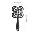 thumbnail image 2 of Unique Bargains 1 Pc Solid Four-leaf Clovers Hollow Comb Hair Brush Black ABS, 2 of 6