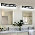 thumbnail image 6 of 30-Inch 4-Light LED Modern Black Bathroom Vanity Light Fixtures Over Mirror, Bathroom Lighting Fixtures with Cool White 6000K, Vanity Wall Lights for Bath Restroom Powder Room, 6 of 8