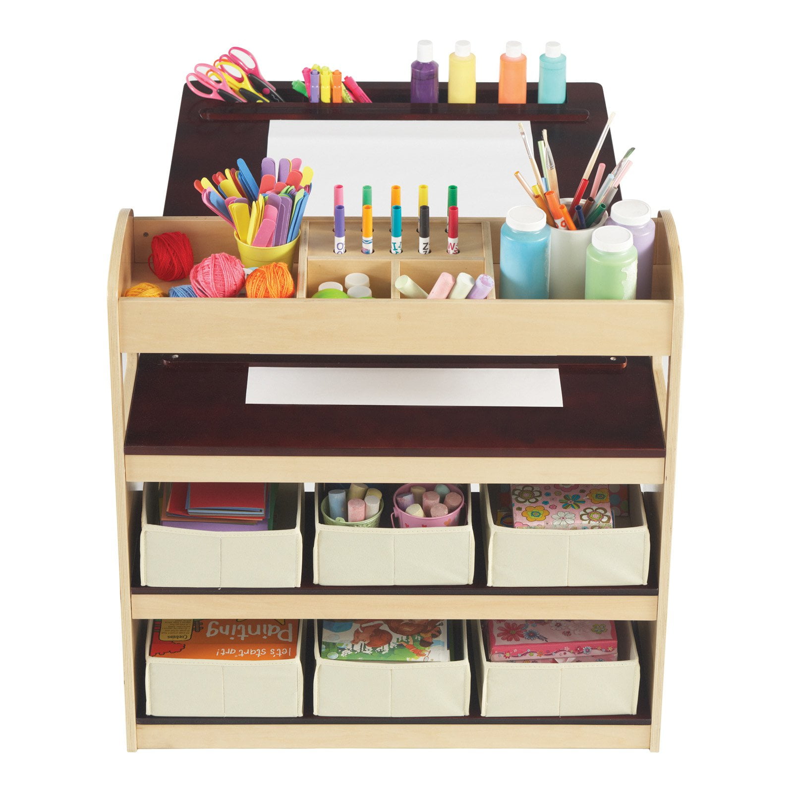 Wiueurtly Arts And Crafts for Kids Ages 8-12 Girls Drawing Office Desk  Organizer with 6 Compartments Drawer