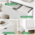 thumbnail image 5 of FANRAL Set of 2 Fluted 3 Drawer Nightstands,Modern Bedside Tables with Anti-Tip Safety Design,Wood End Tables for Bedroom Living Room,White Night Stand, 5 of 7