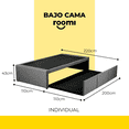 thumbnail image 5 of Cama Doble Individual Atlas Atlas del Descanso Gris, 5 of 5