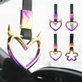 thumbnail image 3 of Daily Mix Store Heart-Shaped Car Handle Straps,Rear Bumper Warning Handle for Cars,Car Handle Strap Drift Charm for Car,SUV,Subway,Bus,Car Interior Accessories, 3 of 9