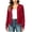 Red, variant on Jewelreauty Womens Light Jackets with Thumb Holes Pockets Long Sleeve Full-zip Bomber Coat Collarless Outwear (XL, Gray)