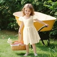 thumbnail image 2 of Girls 2025 Summer Dresses Plaid Dress Short Sleeve Casual Party Dresses for Kids Comfortable and Stylish Design ,Sie:120, 2 of 6