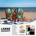 thumbnail image 5 of Daiia Meditating French Bulldog Beach Travel Bag - Water-Resistant Beach Bag, Lightweight Tote with 7 Pockets for Women and Men - Gym,Pool,Camping,Reusable Grocery Bag, 5 of 7